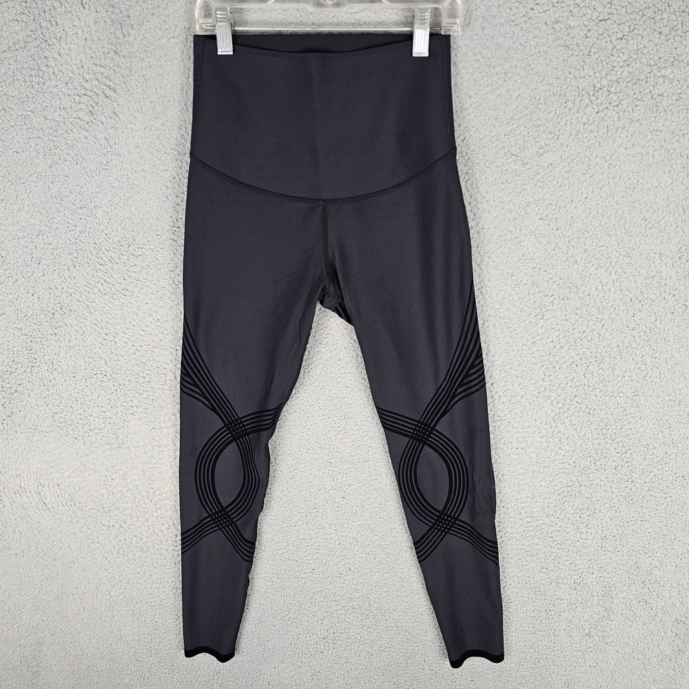Fanka Leggings Womens 8 Black Body Sculpt High Waisted Compression Activewear